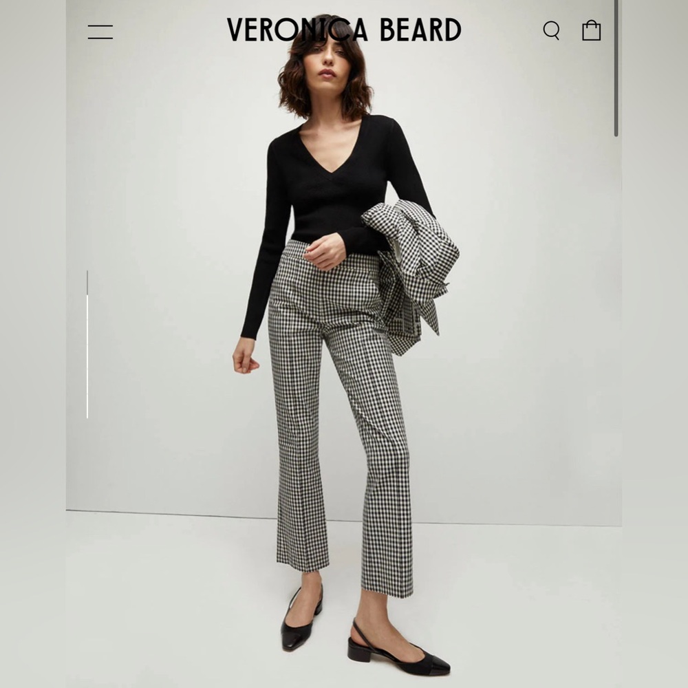 NWT Veronica Beard Tani Gingham Pant